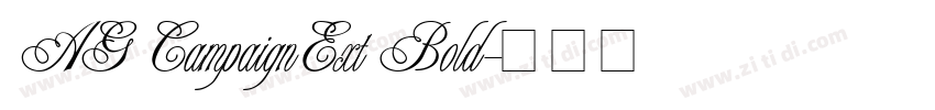 AG CampaignExt Bold字体转换